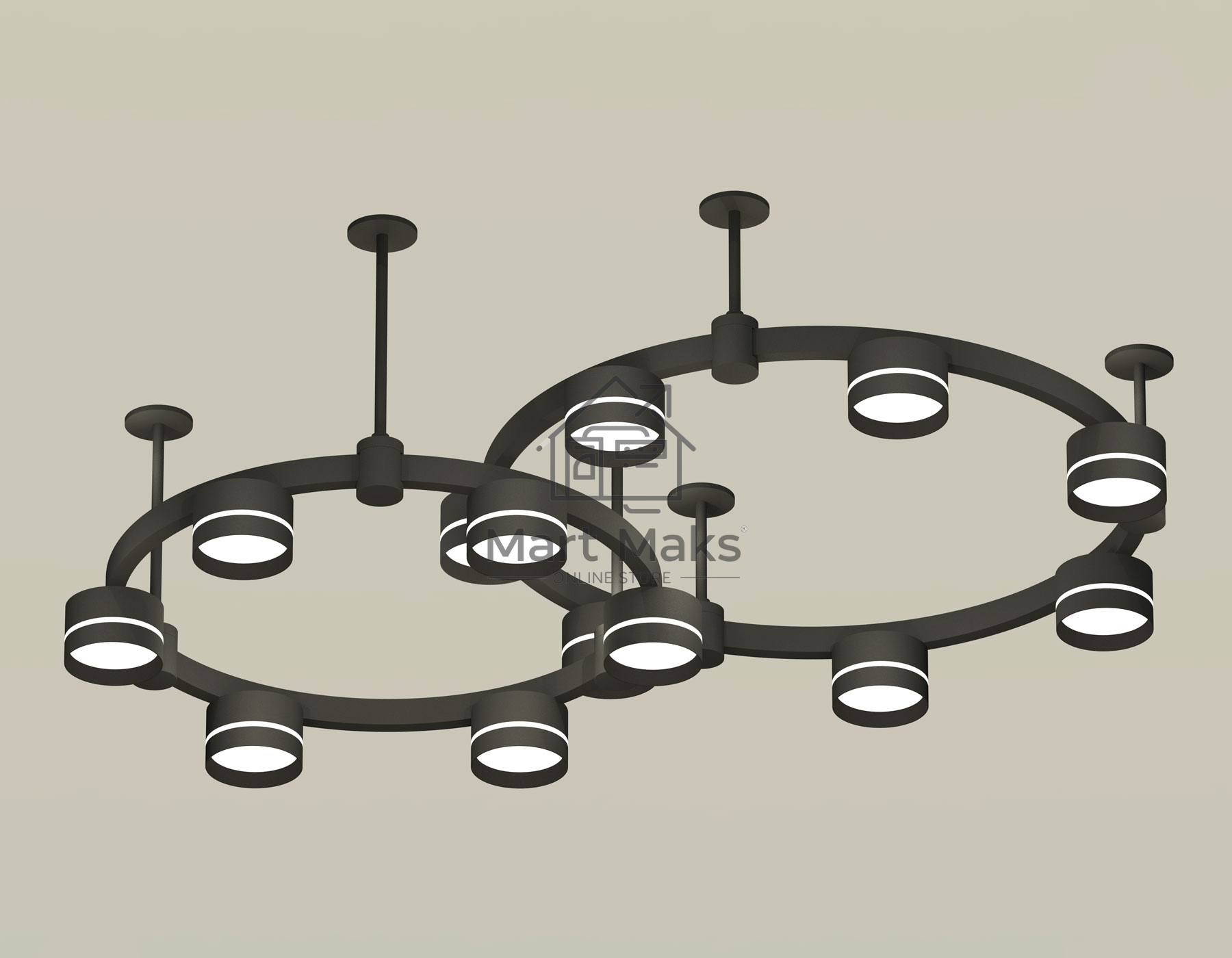Светильник Ambrella light XR92221005/13 SBK/FR черный песок/белый матовый GX53 (A9222, A9227, C9238, C9232, N8462)