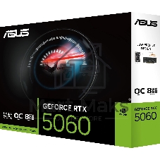 Видеокарта Asus GeForce RTX 5060 LP BRK, NVIDIA RTX 5060, 8Gb, GDDR7, 128 bit, PCI-E 5.0, HDMIx2, DPx1, HDCP, 2580 MHz