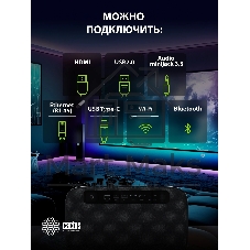 Проектор Cactus CS-X1.B LCD 1100Lm ANSI (4096x2160) 4300:1 ресурс лампы:50000часов 2xUSB typeA 2xHDMI 3кг