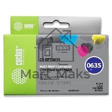 Картридж струйный Cactus CS-EPT0635 многоцветный (40 мл) для Epson Stylus C67/C87/CX3700/CX4100/CX4700