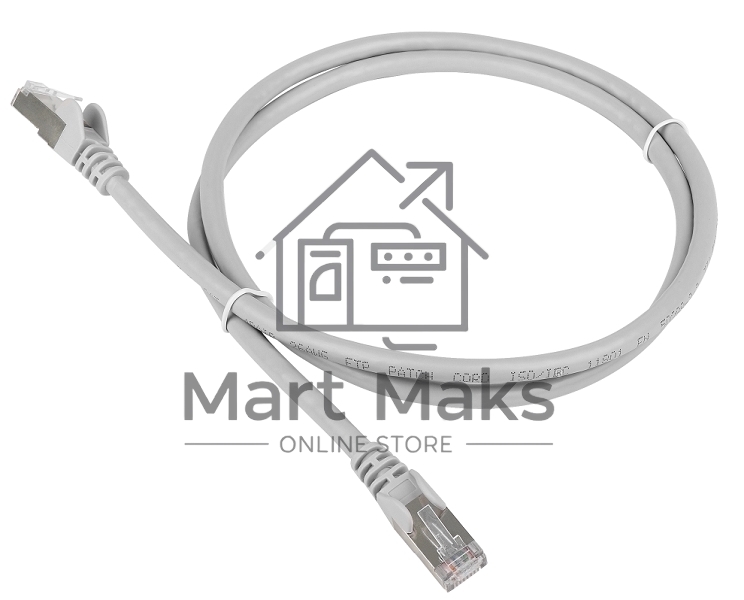 Кабель Patch cord Lanmaster TWT-45-45-5.0/S-GY 5м FTP Cat 5e Grey