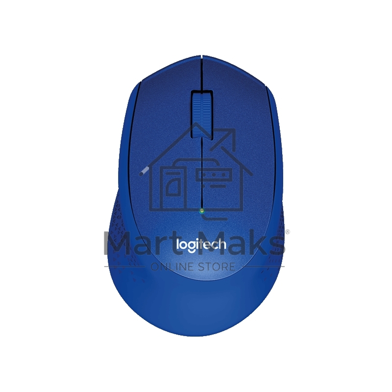 Мышь беспроводная Logitech M330 SILENT PLUS синий, 1000 dpi, радиоканал, USB, кнопки - 3