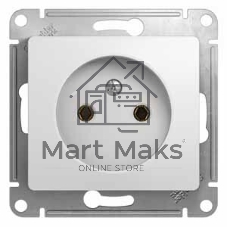 Механизм розетки 1-м СП Glossa 16А IP20 без заземл. бел. SchE GSL000141
