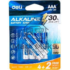 Батарея Deli E82901 AAA (6шт) блистер