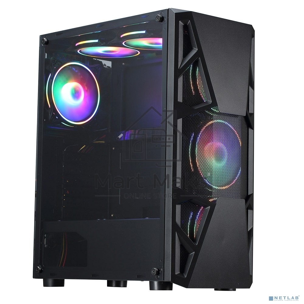 Компьютерный корпус Aerocool / Formula CL-3303B RGB черный без БП ATX 6x120mm 2xUSB2.0 1xUSB3.0 audio bott PSU