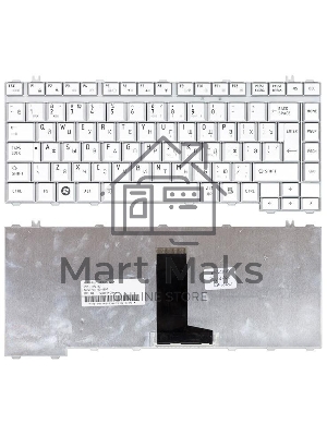 Клавиатура для ноутбука Toshiba Satellite A200 A210 A300 M300 L300 M500 M505 серебристая
