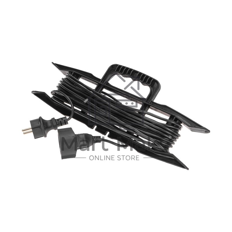 Удлинитель-шнур на рамке ПВС 3х0,75мм², 10м, с/з, 6А, 1300Вт, IP20, черный PROconnect 