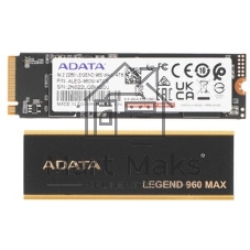 Накопитель SSD ADATA LEGEND 960 MAX, 4Tb, M.2 2280, PCIe 4.0 x4, NVMe, R/W 7400/6800, с радиатором