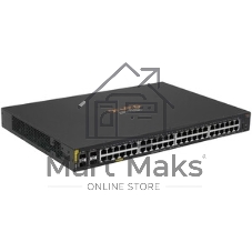 Коммутатор HPE Aruba 6100 48G 4SFP+ 370PoE+, 48×1 Гбит/с PoE+ + 4×10 Гбит/с SFP+, управляемый