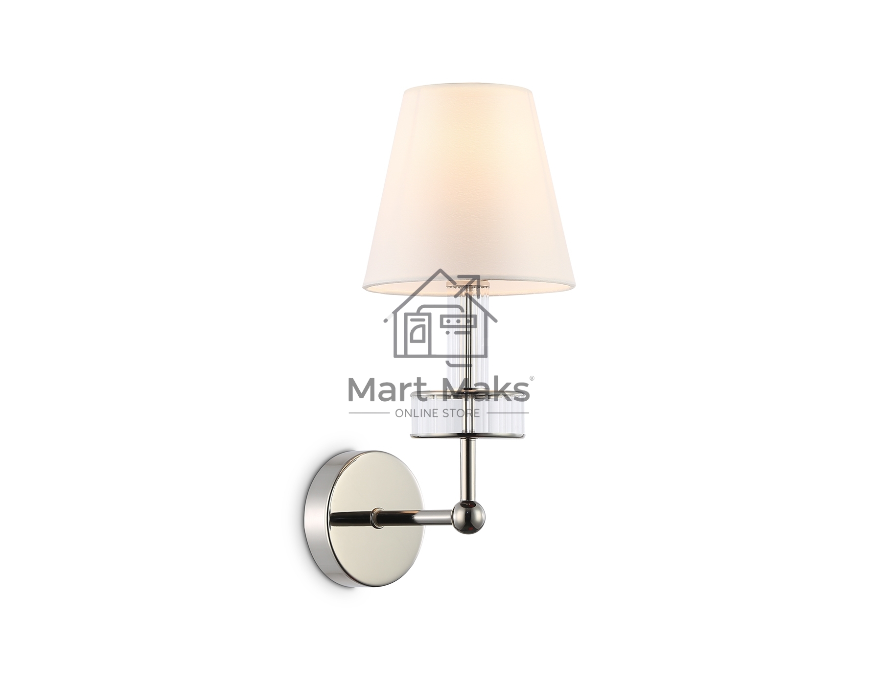 Настенный светильник Ambrella light LH71005 BN/WH никель/белый E14 max 40W 210*150*355