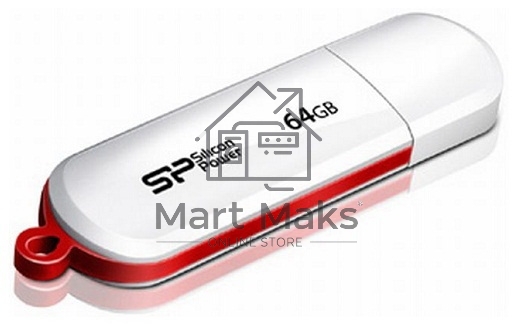 Флешка USB Silicon Power R/W 64Gb LuxMini 320 SP064GBUF2320V1W USB2.0 белый