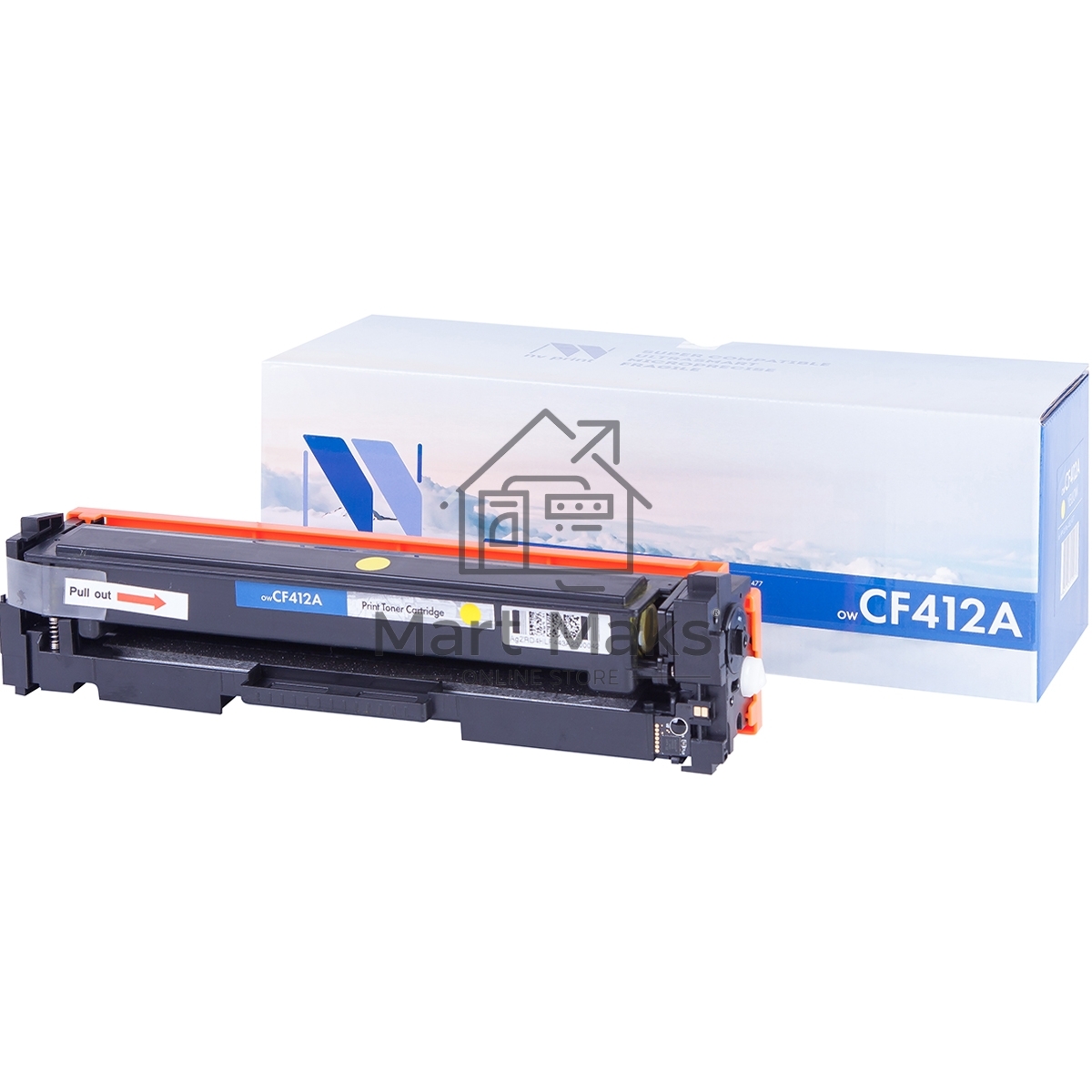 Картридж лазерный NVPrint совместимый для LJ Pro M477fdn/M477fdw/M477fnw/M452dn/M452nw CF412A Yellow (2300k)