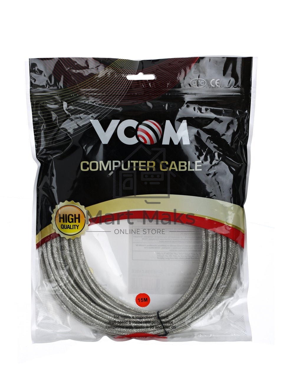 Кабель VCOM VUS7049-15M Кабель-адаптер USB2.0-repeater, удлинительный активный <Am-->Af> 15м