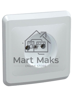 Розетка 1-м СП Вега РС10-2-ВБ без заземл. контакта и защ. штор 10А бел. ИЭК ERV10-K01-10-DM