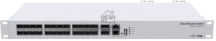 Коммутатор в стойку MikroTik CRS326-24S+2Q+RM, 24х SFP+, 2x QSFP+