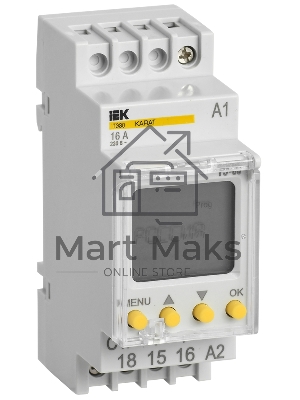 Таймер цифровой ТЭ80 16А 230В на DIN-рейку KARAT IEK MTA10-16-080