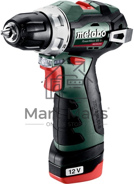 Дрель-шуруповерт Metabo PowerMaxx BS BL 12 601721500, Аккумуляторный, 12В, Кейс