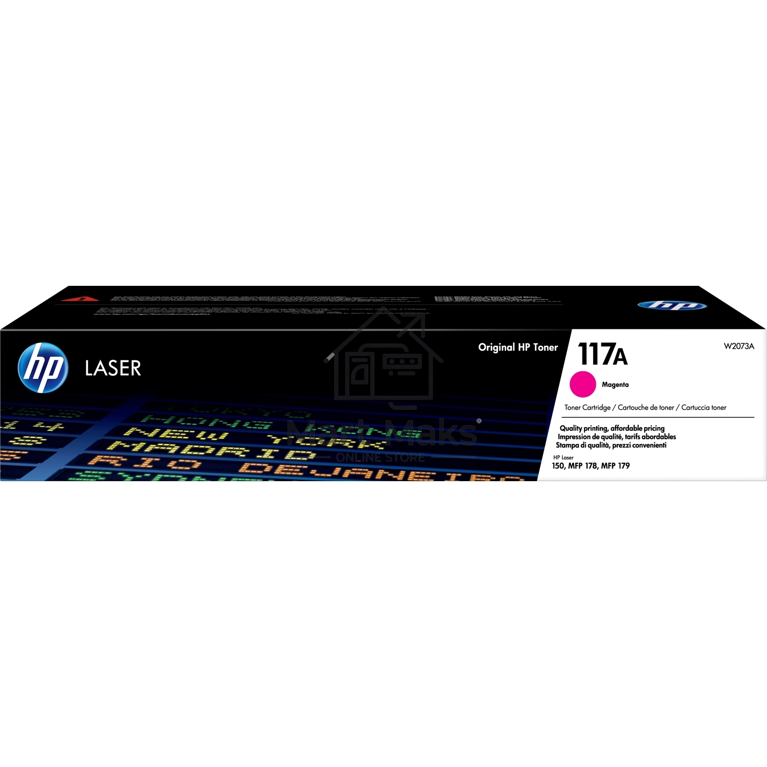 Картридж лазерный HP W2073A (HP 117A) пурпурный для HP Color Laser 150/170 700 страниц.
