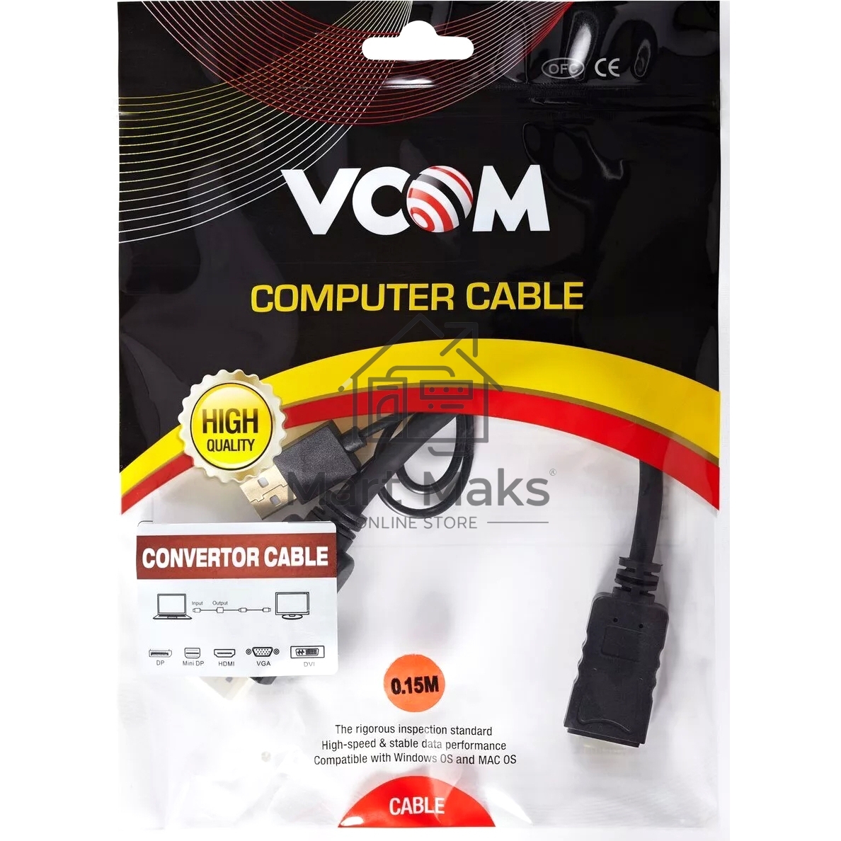 Адаптер USB TO DP(F) CG599E-0.15M 4K*60HZ VCOM