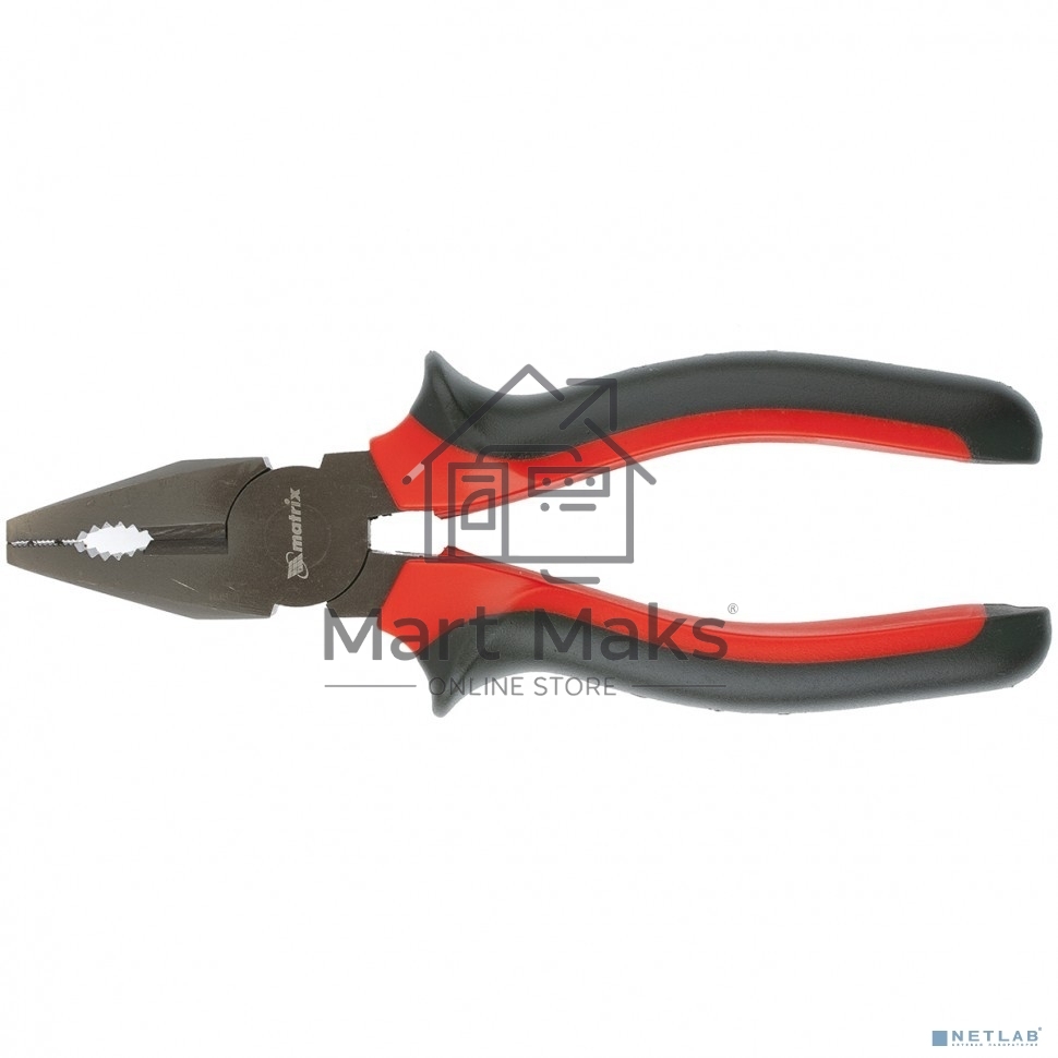 Плоскогубцы Black Nickel, 180 мм, комбинированные, двухкомпонентные рукоятки Matrix