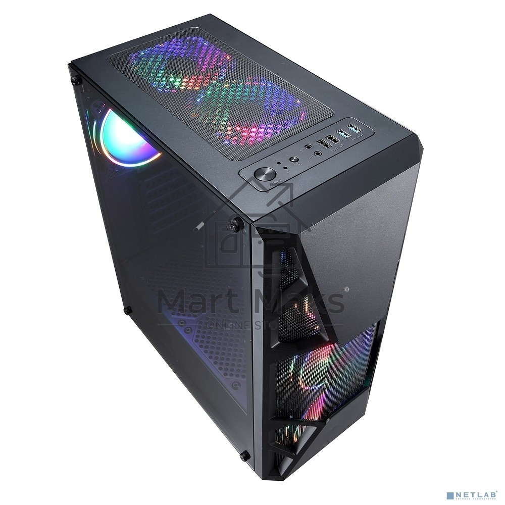 Компьютерный корпус Aerocool / Formula CL-3303B RGB черный без БП ATX 6x120mm 2xUSB2.0 1xUSB3.0 audio bott PSU