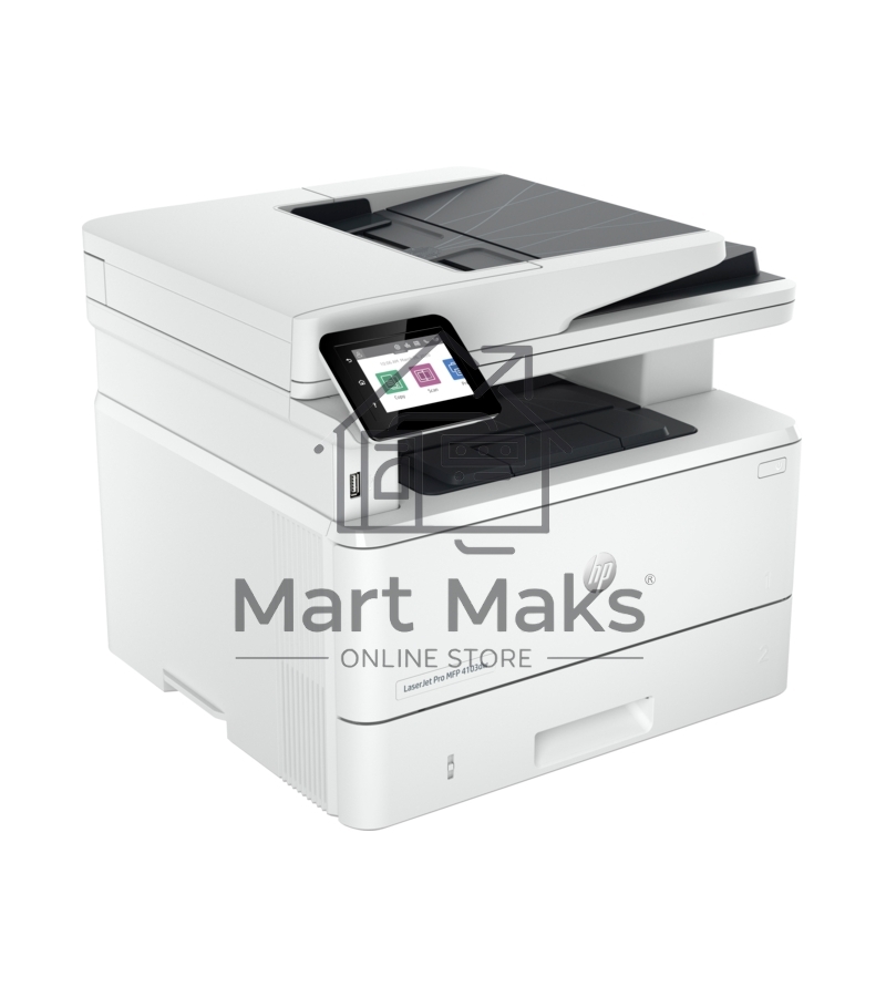 МФУ лазерный HP LaserJet Pro 4103dw (2Z627A), A4, ч/б, печ. до 40 стр/мин., скан. до 29 стр/мин. (ч/б) 20 стр/мин. (цвет), 1200 x 1200 dpi, USB, RJ-45, Wi-Fi, Air Print, Mopria