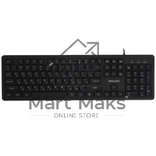 Клавиатура Philips SPK6264 проводная, USB Type-A, чёрный