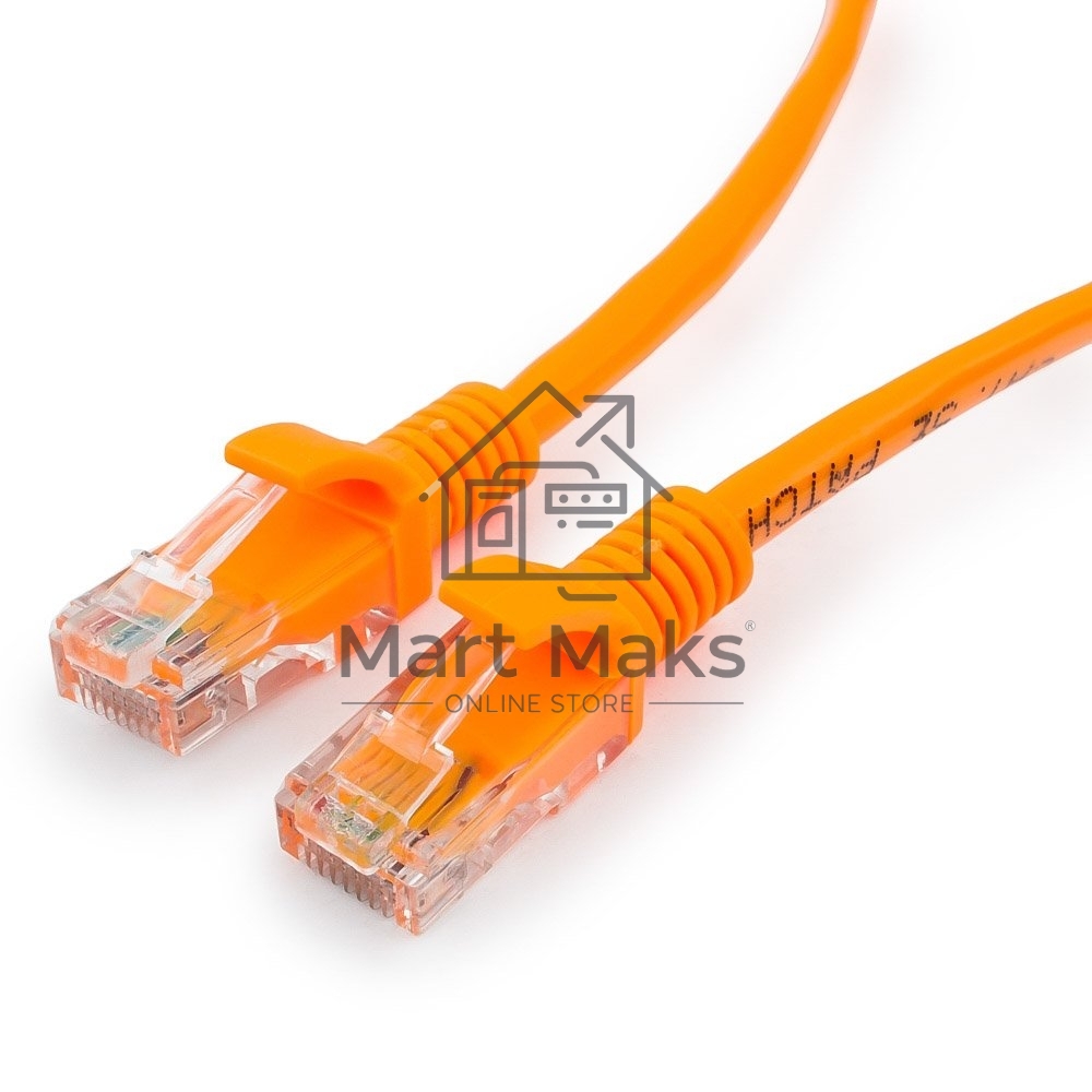 Патч-корд UTP Cablexpert PP12-0.5M/O кат. 5e, 0.5м, литой, многожильный (оранжевый)