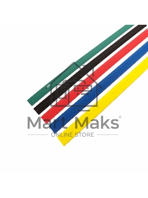 Термоусаживаемые трубки Rexant, 25,0/12,5 мм, набор пять цветов, упаковка 25 шт. по 1 м