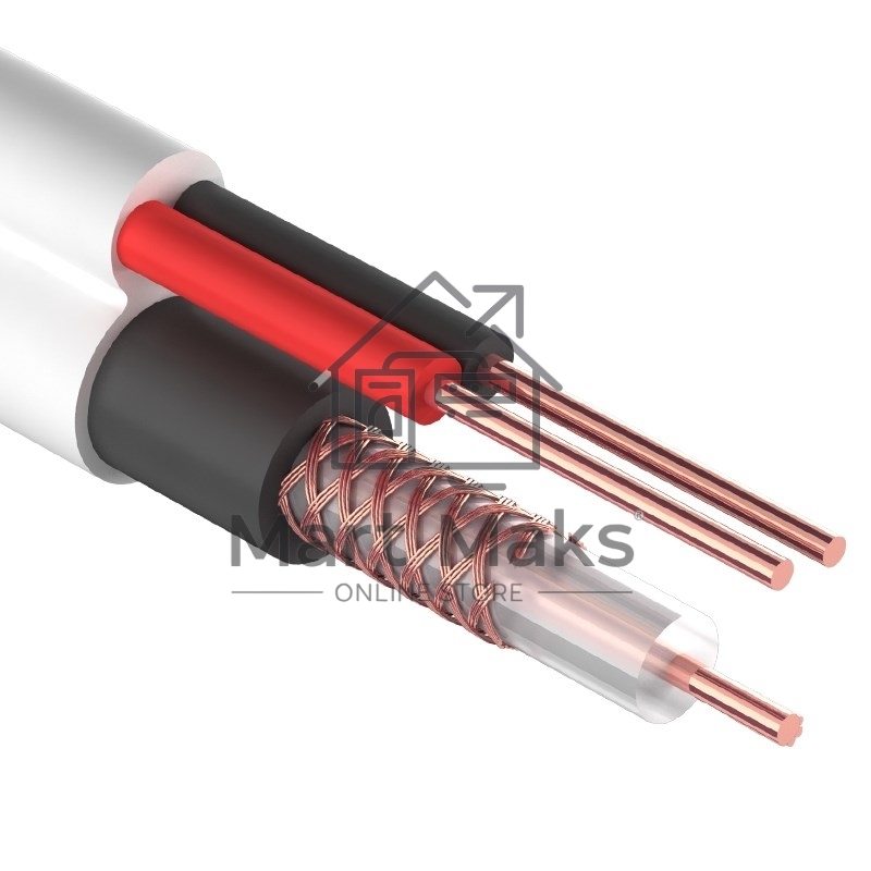 Кабель ККСВ-В+2х0,5 мм (бухта 305 м) белый Rexant