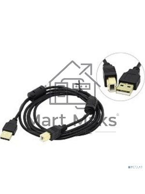 Кабель USB 2.0 A-->B 3м ExeGate 2 фильтра, позолоченные контакты