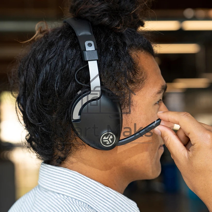 Гарнитура JLAB GO Work Wireless Headset, для компьютера/мобильных устройств, накладные, bluetooth, черный  ieuhbgoworkrblk4