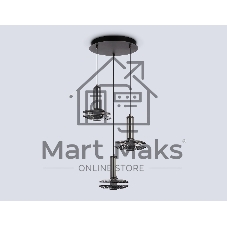 Подвесной светодиодный светильник Ambrella light LH31012/3 GR/SM серый/дымчатый 35W 3000K D450*1790