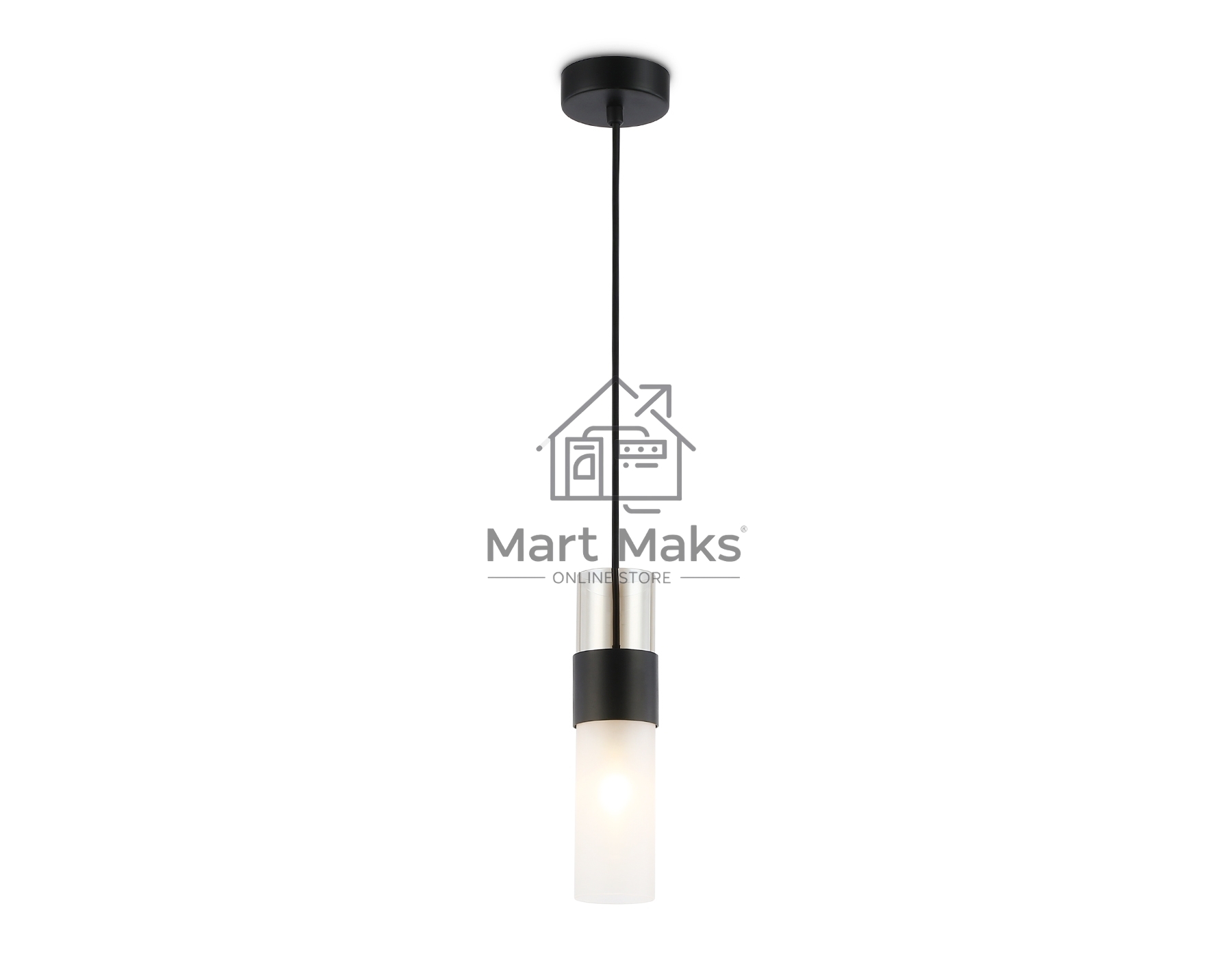 Подвесной светильник LH55101 BK/FR/TI черный/белый матовый/янтарь E14 max 40W D55*1500
