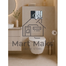Инсталляция с унитазом комплект BAU IDEAL 6 в 1: унитаз подвесной безободковый торнадо Bau Hotel 53х36, быстросъемное сиденье микролифт, кнопка смыва BAU Wheelхром