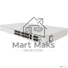 Коммутатор MikroTik CRS320-8P-8B-4S+RM, 16×1 Гбит/с PoE, 4×10G SFP+, управляемый