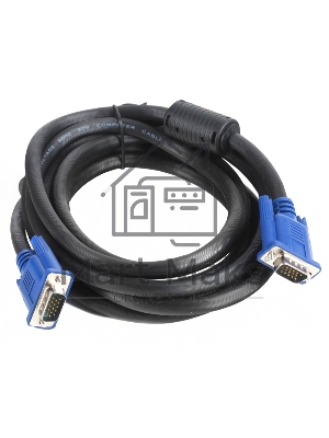 Кабель VGA 3м AOpen 2 фильтра, монитор-SVGA card 15M-15M, ACG341AD-3M