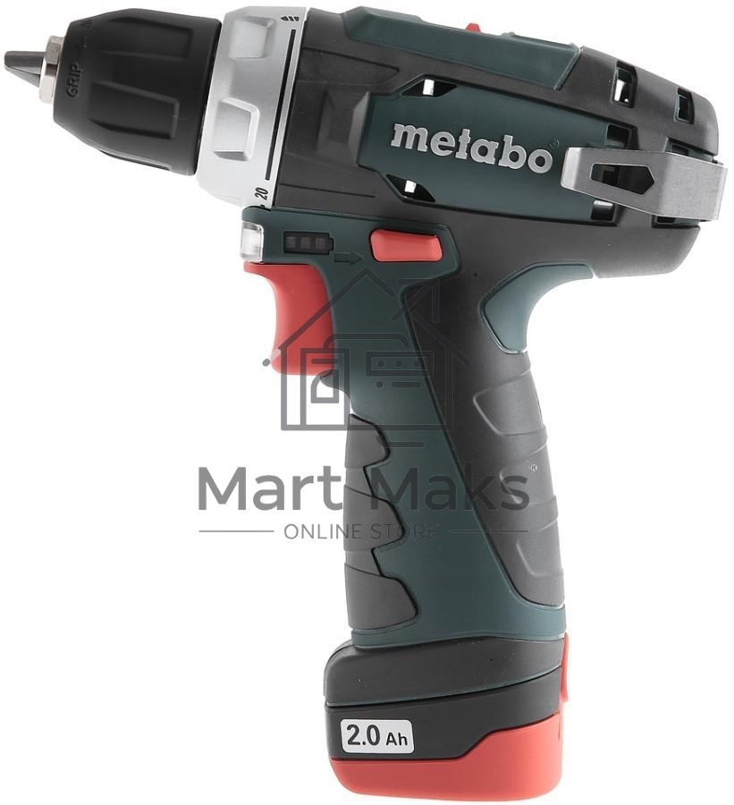 Дрель-шуруповерт Metabo PowerMaxx BS 600080500, Аккумуляторный, 12В, 2 АКБ