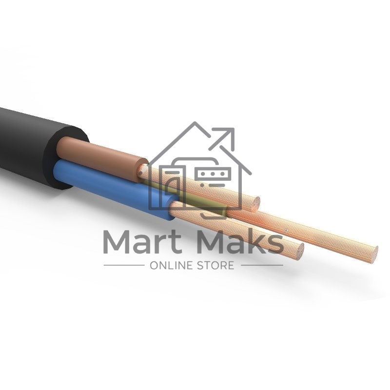 Кабель силовой гибкий КГтп-ХЛ 3х2,5 мм², длина 10 метров, ГОСТ Rexant