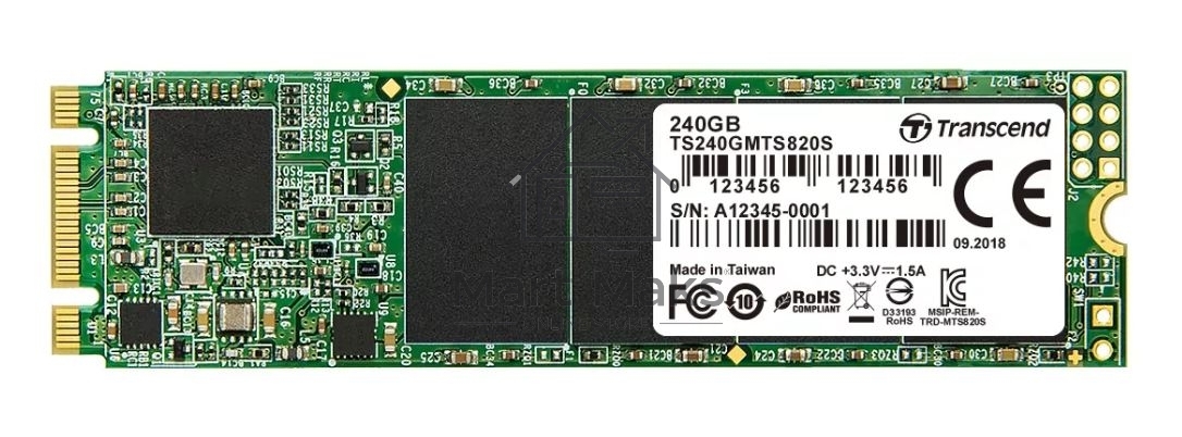 Накопитель SSD Transcend MTS820, 240GB, M.2, SATA III, R/W 550/420