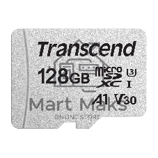 Флеш карта microSD 128GB Transcend microSDXC Class 10 UHS-I U3, V30, A1, (без адаптера), TLC
