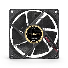 Вентилятор для корпуса ExeGate EX08025S2P черный, 80 мм, 2200 об/мин, 22.5 дБ, 2 pin