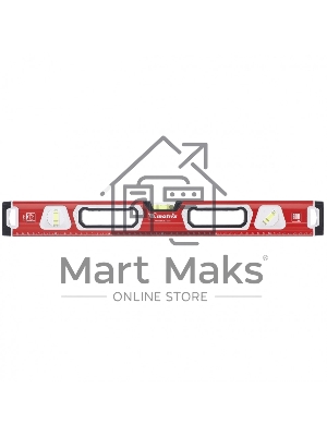 Алюминиевый магнитный фрезерованный уровень Matrix 3 глазка, 1500 мм