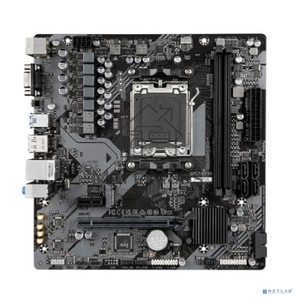 Материнская плата Gigabyte B650M S2H (V1.2/V1.4), AM5, AMD B650, 2xDDR5, 4xSATA, 1xM.2, 1xPCI-E 4.0 x16, 3xUSB-A 3.2 Gen 1, 1xUSB-C 3.2 Gen 1, 1x 1Gb LAN, 3x3.5 мм, 7.1, Micro-ATX