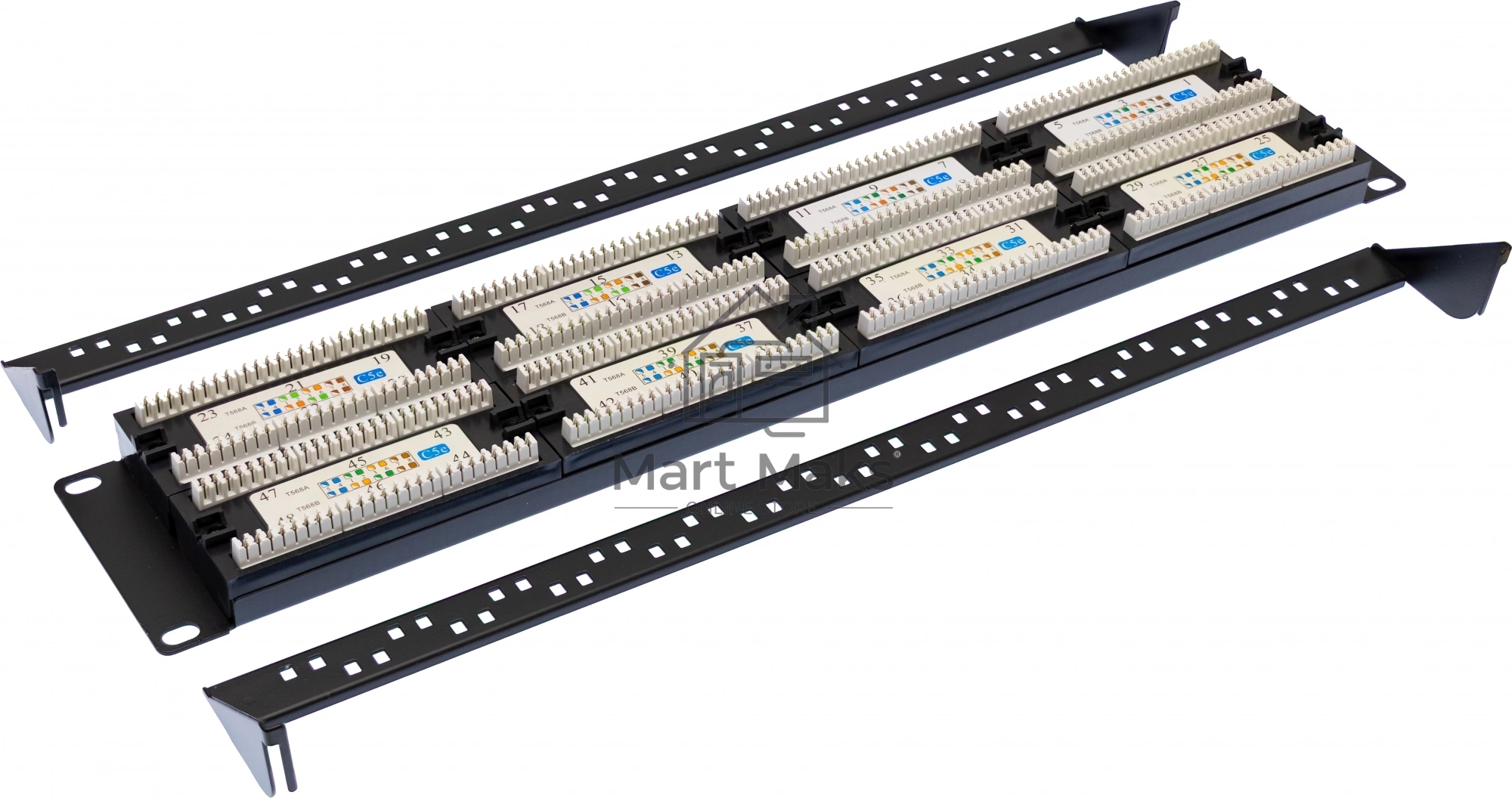 Патч-панель 19', 48хRJ-45, UTP, Cat.5e, 2U