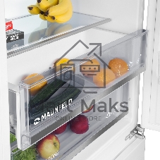 Встраиваемый холодильник Maunfeld MBF19369NFWGR LUX Inverter белый двухкамерный 257/84л морозилка снизу