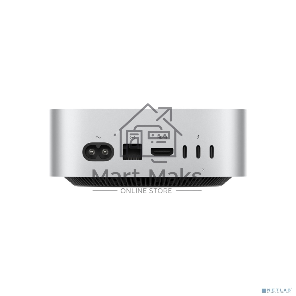 Компьютер Apple Mac Mini 2024 MCYT4LL/A Silver M4 10C CPU 10C GPU/24Gb/512Gb SSD/рекоменд.переходник 1979059 (A3239)