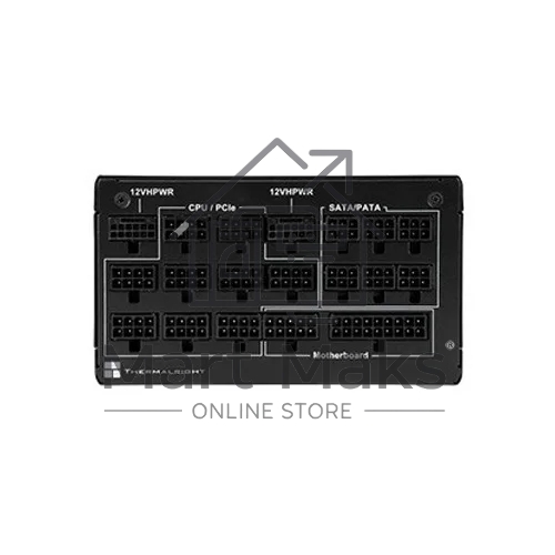 Блок питания Thermalright, 1350W 80+ Platinum (ATX, 3.0, PCIe 5.0, Full modular, 1x24(20+4)pin 600mm, 2xCPU 8(4+4)pin, 2xPCIe*2 8(6+2)pin, 2x12VHPWR PCIe 5.0 12+4pin 600mm, 6xSATA, 5xMOLEX4pin, Active, 120x120mm, 170x150x86mm, OPP, OVP, OTP, OCP, SCP, bla