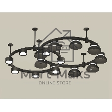 Светильник Ambrella light XR92221101/16 SBK/PBK/FR черный песок/черный полированный/белый матовый GX53