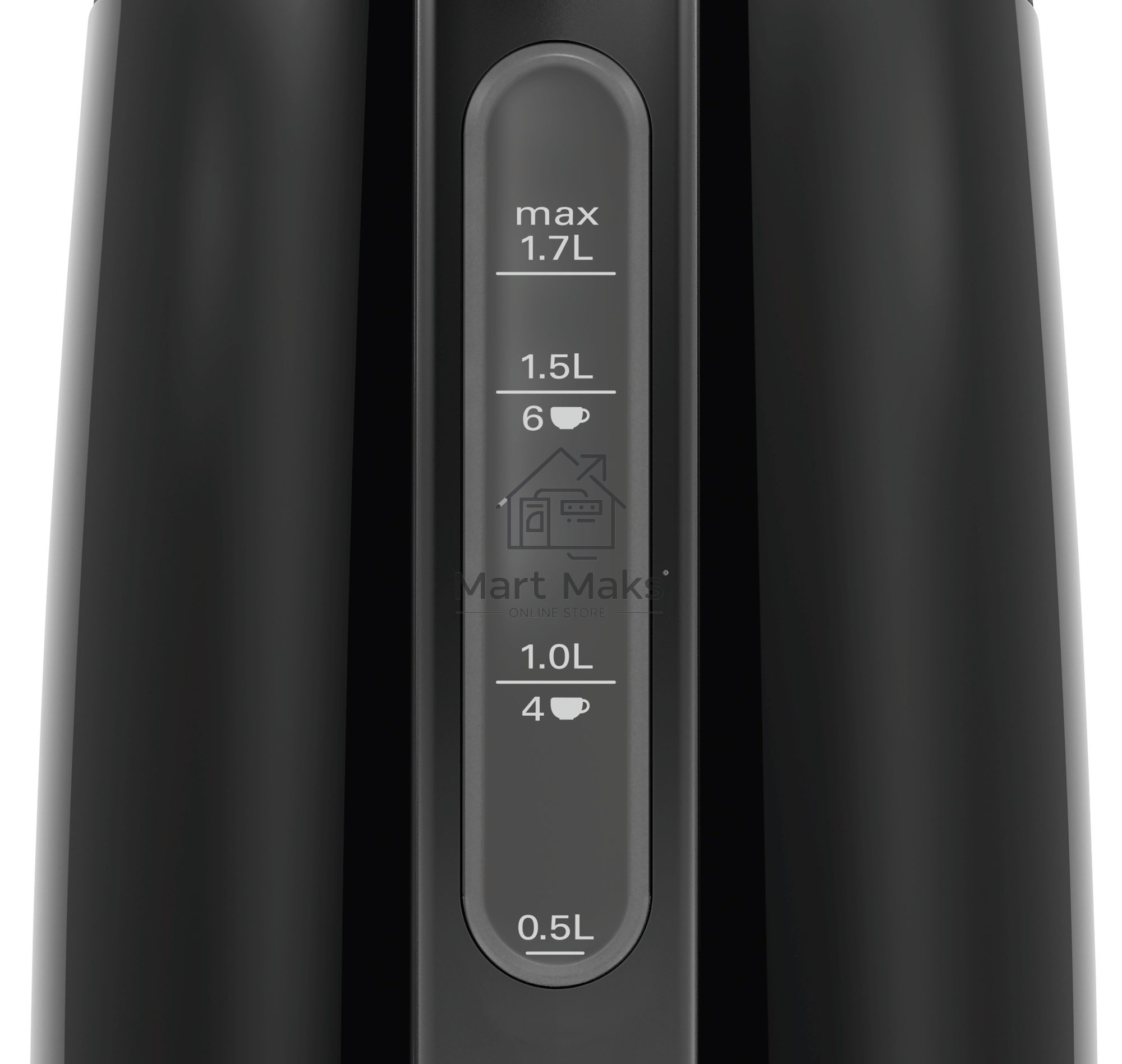 Чайник электрический Bosch TWK3P423 1.7л. 2400Вт черный (корпус: нержавеющая сталь)